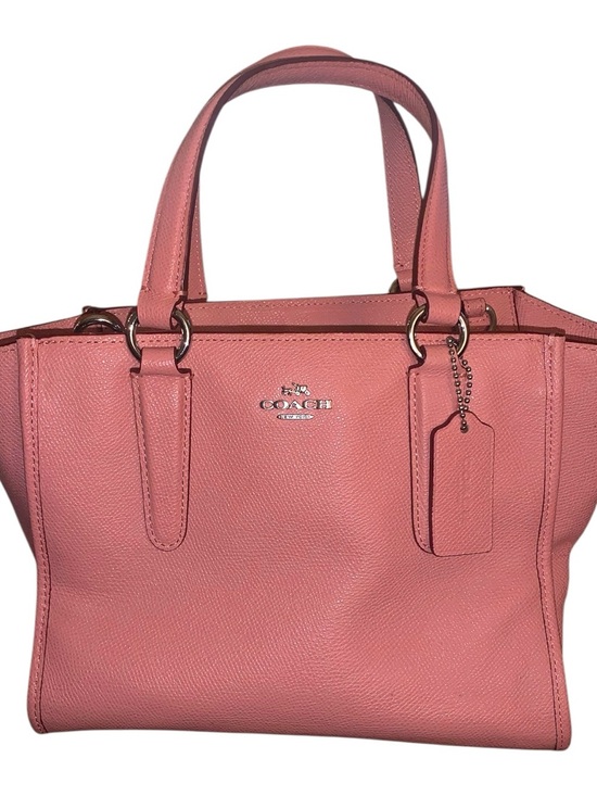 Coach Handbags - COACH Pink Pebbled Leather Satchel Crossbody Bag Purse Handbag Excellent Cond.